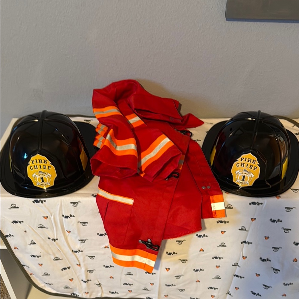 Fire Chief Helmets and Jacket Set